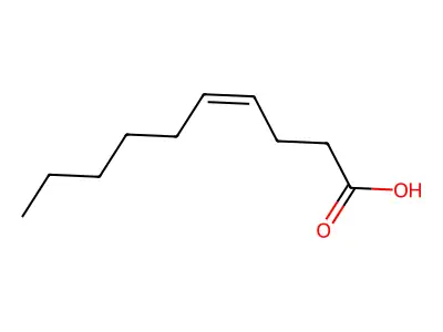 4-Decenoic acid, (4E)- structure