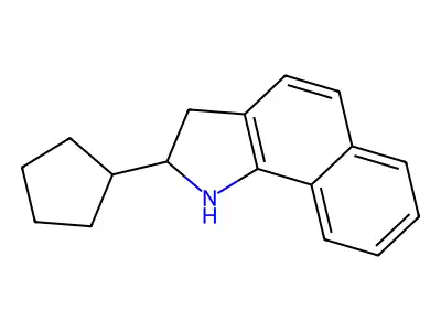 2-cyclopentyl-2,3-dihydro-1H-benzo[g]indole structure