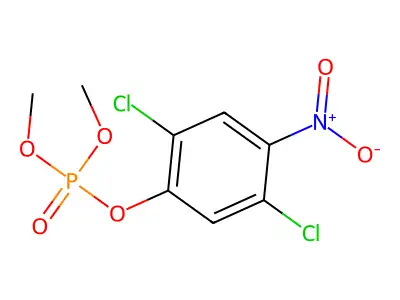 Phosphoric acid, 2,5-dichloro-4-nitrophenyl dimethyl ester structure