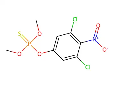 Phosphorothioic acid, O-(3,5-dichloro-4-nitrophenyl) O,O-dimethyl ester structure