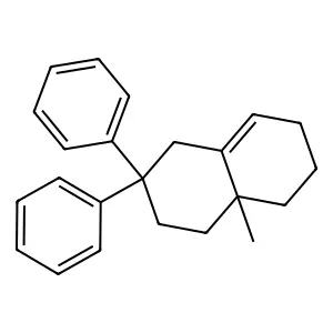 Naphthalene, 1,2,3,4,4a,5,6,7-octahydro-4a-methyl-2,2-diphenyl- structure