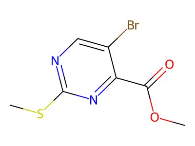 Methyl 5-bromo-2-(methylsulfanyl)pyrimidine-4-carboxylate structure