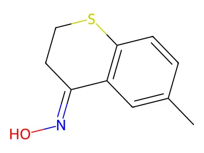 N-(6-methyl-2,3-dihydrothiochromen-4-ylidene)hydroxylamine structure