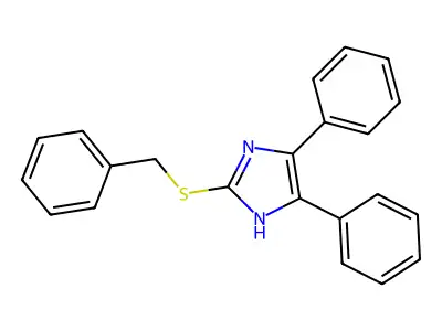2-(benzylsulfanyl)-4,5-diphenyl-1H-imidazole structure