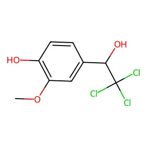 2-Methoxy-4-(2,2,2-trichloro-1-hydroxyethyl)phenol structure