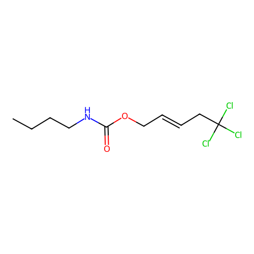 [(E)-5,5,5-trichloropent-2-enyl] N-butylcarbamate structure