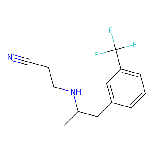 3-[1-[3-(Trifluoromethyl)phenyl]propan-2-ylamino]propanenitrile structure