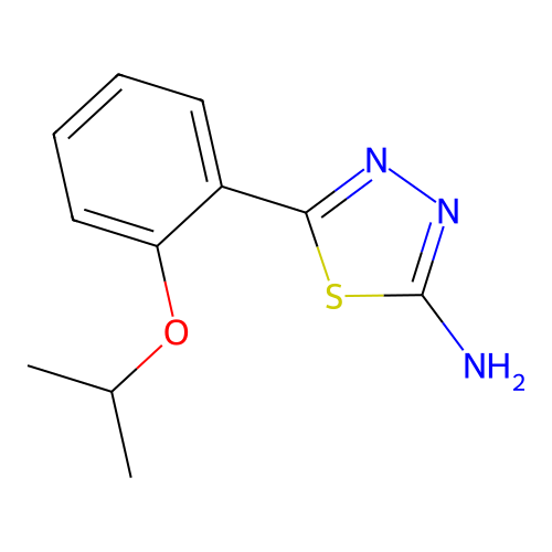 5-(2-Isopropoxy-phenyl)-[1,3,4]thiadiazol-2-ylamine structure