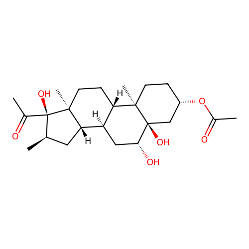 3beta,5alpha,6beta,17-Tetrahydroxy-16alpha-methylpregnan-20-one 3-acetate structure