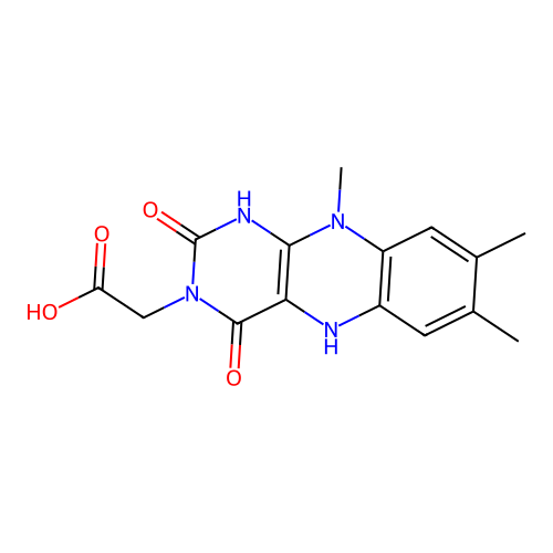 1,5-Dihydro-N(3)-carboxymethyllumiflavin structure