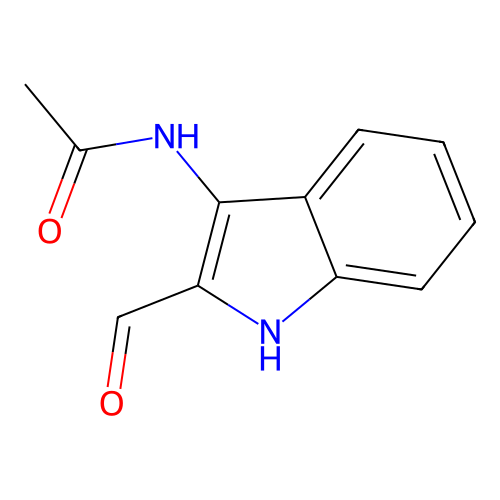 N-(2-甲酰基-1-吲哚-3-基)乙酰胺 structure