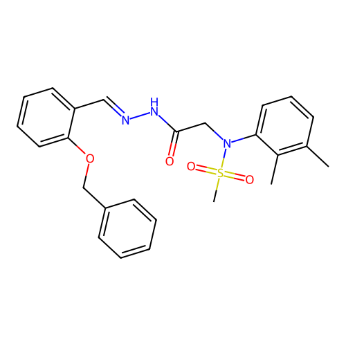 2-(2,3-dimethyl-N-methylsulfonylanilino)-N-[(E)-(2-phenylmethoxyphenyl)methylideneamino]acetamide structure