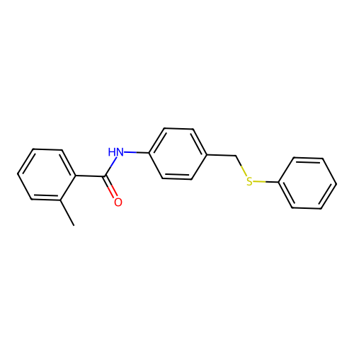 2-methyl-N-{4-[(phenylsulfanyl)methyl]phenyl}benzamide structure
