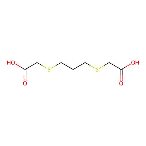 ((3-((Carboxymethyl)thio)propyl)thio)acetic acid structure