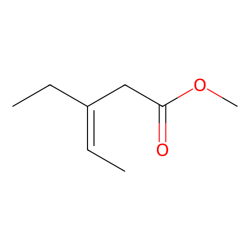 Methyl 3-ethylpent-3-enoate structure
