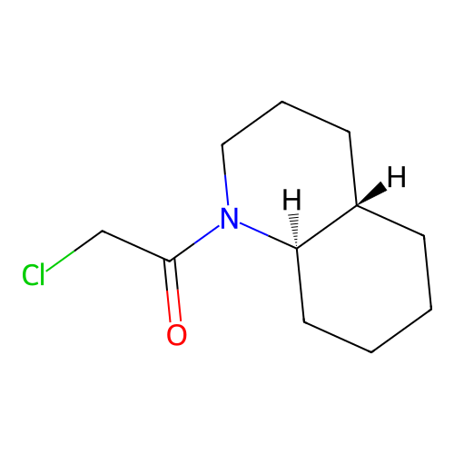 rac-1-[(4aR,8aS)-decahydroquinolin-1-yl]-2-chloroethan-1-one structure