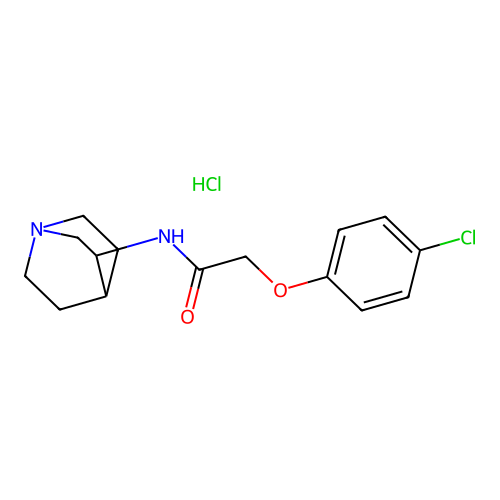 2-(4-chlorophenoxy)-N-(quinuclidin-3-yl)acetamide hydrochloride structure