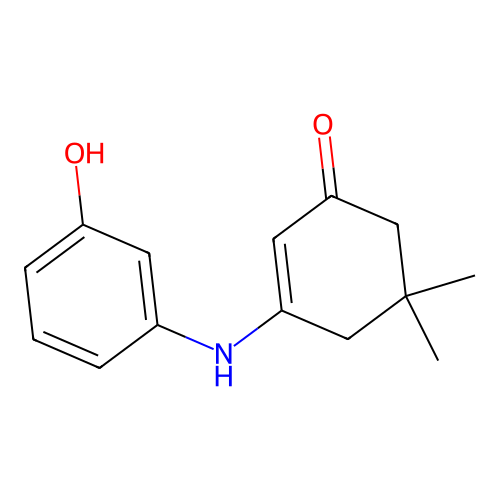 3-[(3-Hydroxyphenyl)amino]-5,5-dimethylcyclohex-2-en-1-one structure