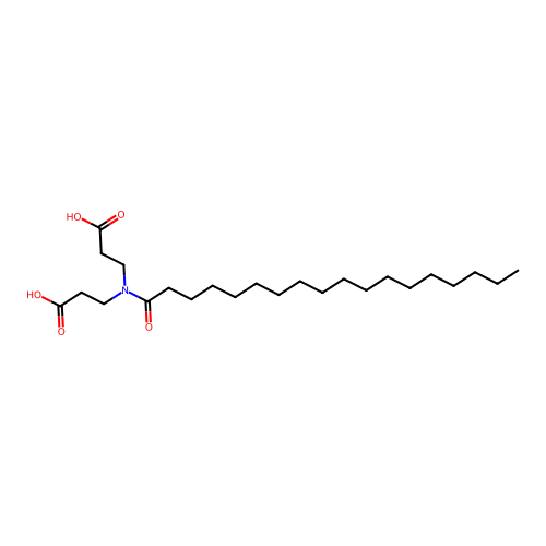N-(2-carboxyethyl)-N-(1-oxooctadecyl)-beta-alanine structure