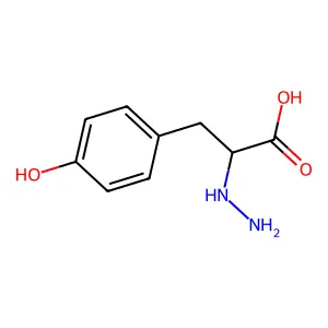 α-肼基对羟基苯丙酸 structure