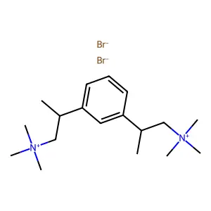 Ammonium, (m-phenylenebis(1-methylethylene))bis(trimethyl-, dibromide structure