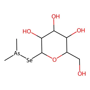 2-Dimethylarsanylselanyl-6-(hydroxymethyl)oxane-3,4,5-triol structure