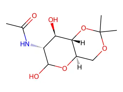 2-Acetamido-2-deoxy-4,6-o-isopropylidene-D-glucopyranose structure