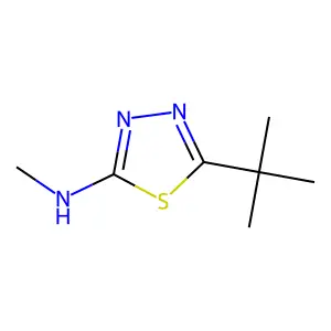 1,3,4-Thiadiazol-2-amine, 5-(1,1-dimethylethyl)-N-methyl- structure