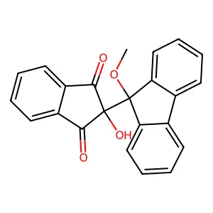 2-Hydroxy-2-(9-methoxy-9H-fluoren-9-yl)-1H-indene-1,3(2H)-dione structure