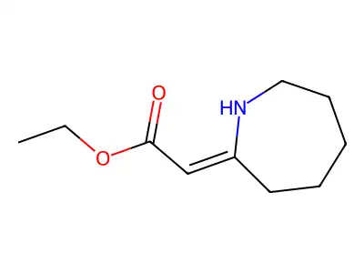 Ethyl 2-(hexahydro-2H-azepin-2-ylidene)acetate structure