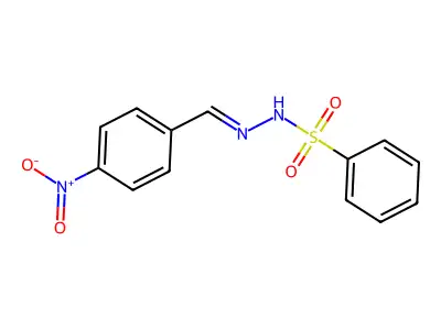 (E)-N'-(4-nitrobenzylidene)benzenesulfonohydrazide structure
