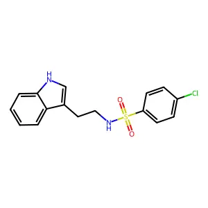 4-chloro-N-[2-(1H-indol-3-yl)ethyl]benzenesulfonamide structure
