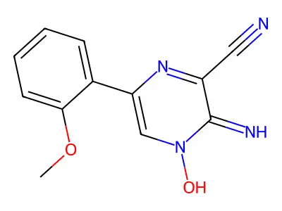 4-Hydroxy-3-imino-6-(2-methoxyphenyl)pyrazine-2-carbonitrile structure