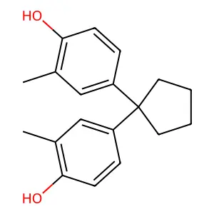 4,4'-Cyclopentane-1,1-diylbis(2-methylphenol) structure