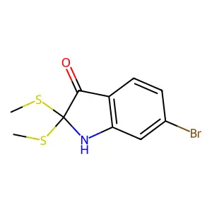 3H-Indol-3-one, 6-bromo-1,2-dihydro-2,2-bis(methylthio)- structure