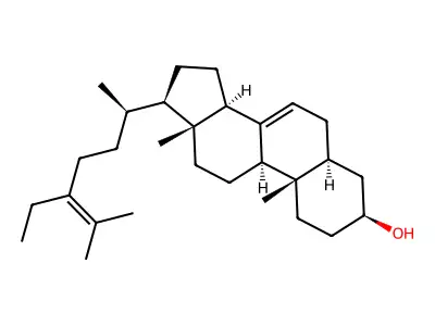 24-Ethyl-cholesta-7,24-dien-3beta-ol structure