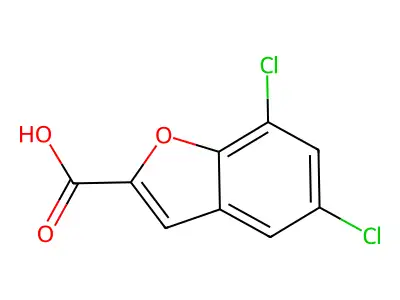 5,7-dichlorobenzofuran-2-carboxylic Acid structure