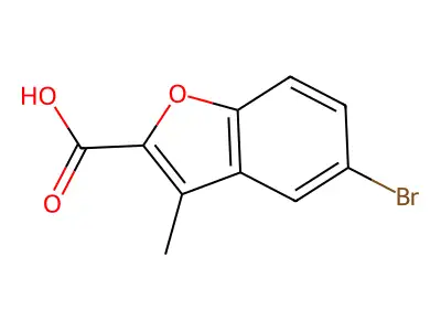 5-Bromo-3-methyl-1-benzofuran-2-carboxylic acid structure