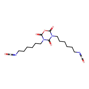 2H-1,3,5-Oxadiazine-2,4,6(3H,5H)-trione, 3,5-bis(6-isocyanatohexyl)- structure