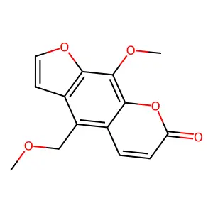 7H-Furo(3,2-g)(1)benzopyran-7-one, 9-methoxy-4-(methoxymethyl)- structure