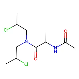 N2-乙酰基-N,N-双(2-氯丙基)丙氨酰胺 structure