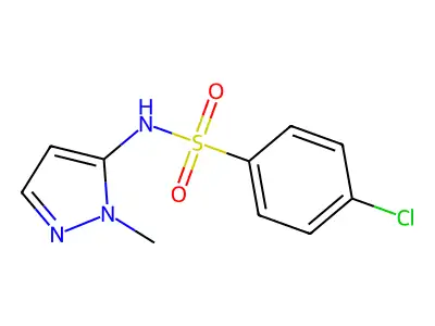 4-chloro-N-(2-methylpyrazol-3-yl)benzenesulfonamide structure