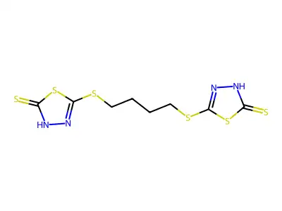 5,5'-(Tetramethylenedithio)di-1,3,4-thiadiazole-2-thiol structure