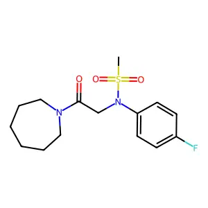 N-[2-(azepan-1-yl)-2-oxoethyl]-N-(4-fluorophenyl)methanesulfonamide structure