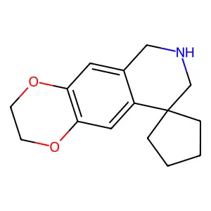 3,6,7,8-Tetrahydro-2H-spiro[[1,4]dioxino[2,3-g]isoquinoline-9,1'-cyclopentane] structure