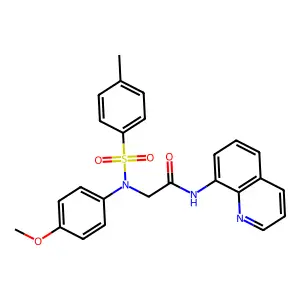 2-{(4-methoxyphenyl)[(4-methylphenyl)sulfonyl]amino}-N-(8-quinolyl)acetamide structure