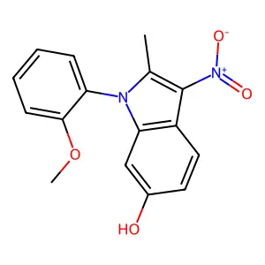 1H-Indol-6-ol, 1-(2-methoxyphenyl)-2-methyl-3-nitro- structure