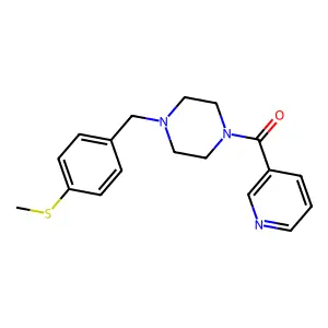[4-[(4-Methylsulfanylphenyl)methyl]piperazin-1-yl]-pyridin-3-ylmethanone structure