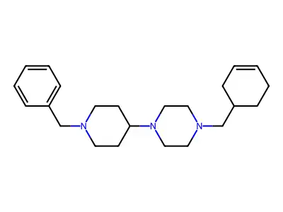 1-(1-Benzylpiperidin-4-yl)-4-(cyclohex-3-en-1-ylmethyl)piperazine structure