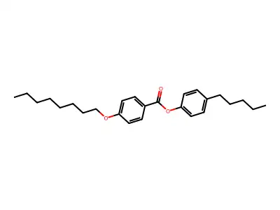 Pentylphenyl octyloxybenzoate structure